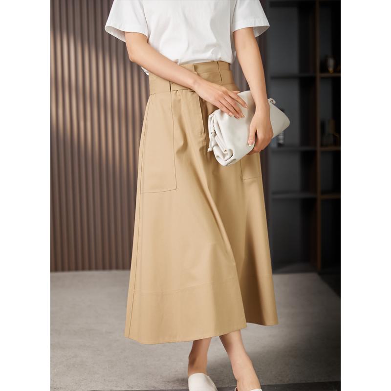 レディース ファッション 服 オシャレ カワイイ 女性用 シンプル 大人カワイイ フレンチ スカート ミドル丈 ファッション ハイスト スリム aライン アンブレラ スカート