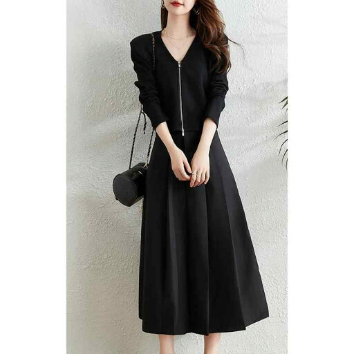 レディース ファッション 服 オシャレ カワイイ 女性用 シンプル 大人カワイイ フレンチスタイル Vネック ドレス ハイスリム ミドル丈 スカート レディース ファッション 服 オシャレ カワイイ 女性用 シンプル 大人カワイイ フレンチスタイル Vネック ドレス ハイスリム ミドル丈 スカート