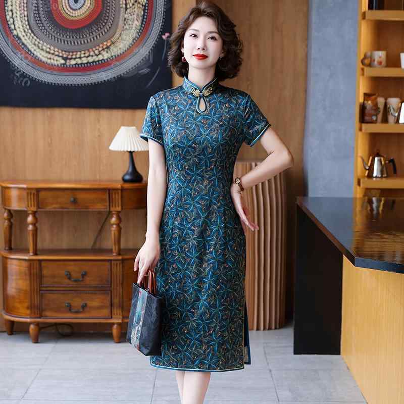 レディース ファッション 服 オシャレ カワイイ 女性用 シンプル 大人カワイイ ドレス チャイナ 夏 スリム ショート スタイル