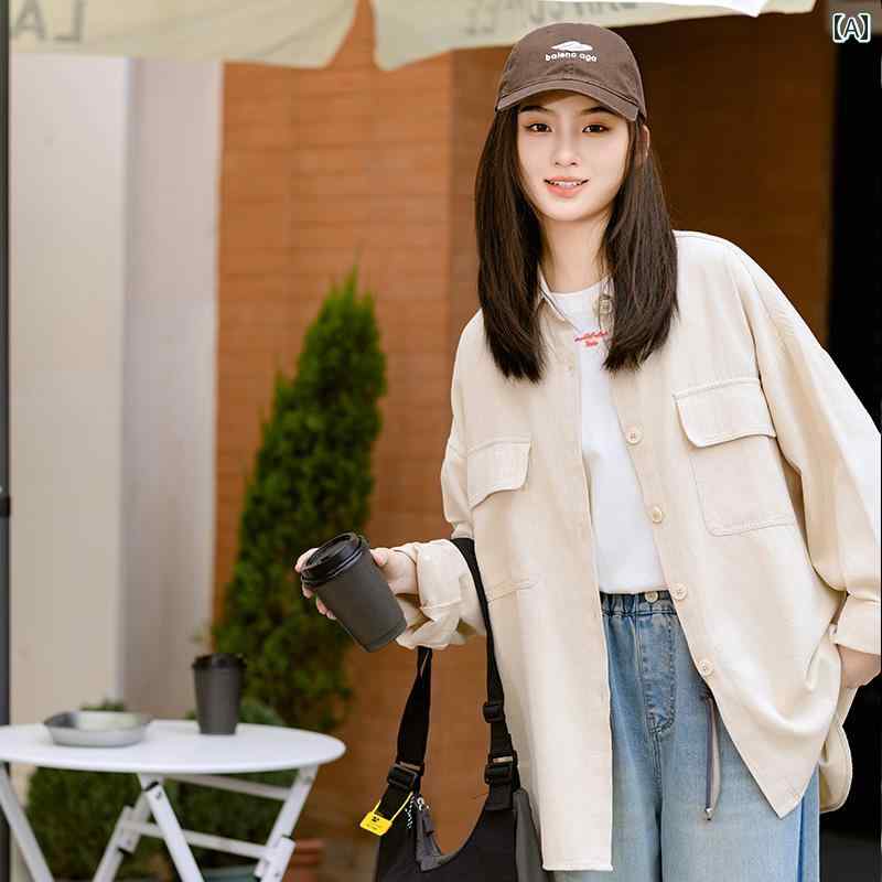 レディース ファッション 服 オシャレ カワイイ 女性用 シンプル 大人カワイイ ガールズ シャツ 女子 コート 中高生 トップス カレッジ スタイル