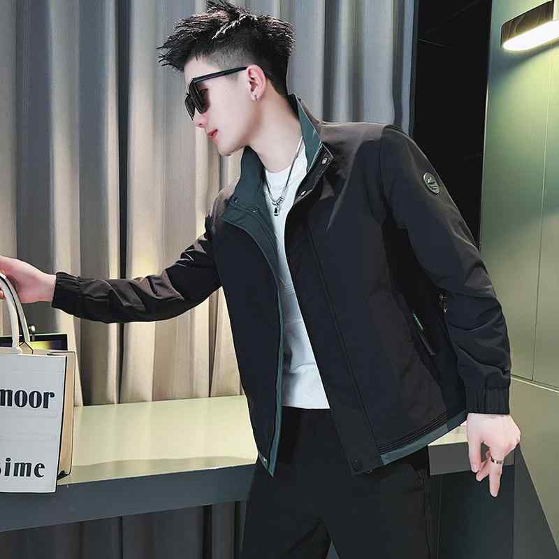 メンズ ファッション 服 男性用 シンプル かっこいい 大人 春コーデ ツーピース ジャケット 韓国スタイル コート スプリング ジャケット