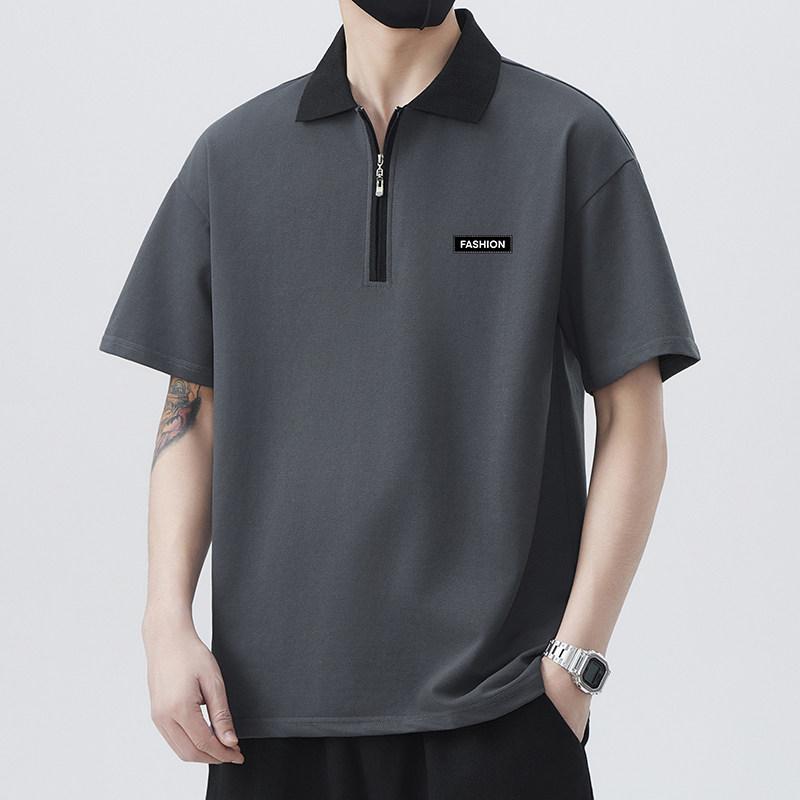 Rakuten - メンズ ファッション 服 男性用 オシャレ シンプル 大人 かっこいい ストリート 春コーデ ハーフジップ ポロシャツ 襟 半袖 カラーブロック トップ