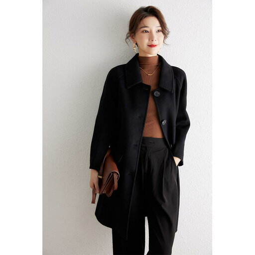 レディース ファッション 服 オシャレ カワイイ 女性用 シンプル 大人カワイイ サイズ 婦人服 ハイエンド 黒 ウール コート ハイエンド ウール コート レディース ファッション 服 オシャレ カワイイ 女性用 シンプル 大人カワイイ サイズ 婦人服 ハイエンド 黒 ウール コート ハイエンド ウール コート