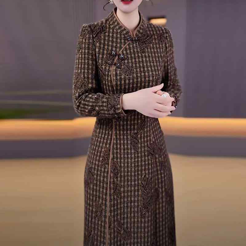 春 コーデ レディース ファッション オシャレ カワイイ シンプル きれいめ ナチュラル 上品カジュアル 婦人服 チャイナドレス ウエスト スリム