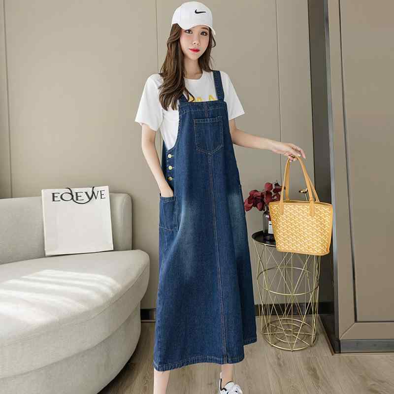 レディース スカート デニム 春　秋 女性用 シンプル ポケット ゆったり ストレート スリム スリット デニム スカート