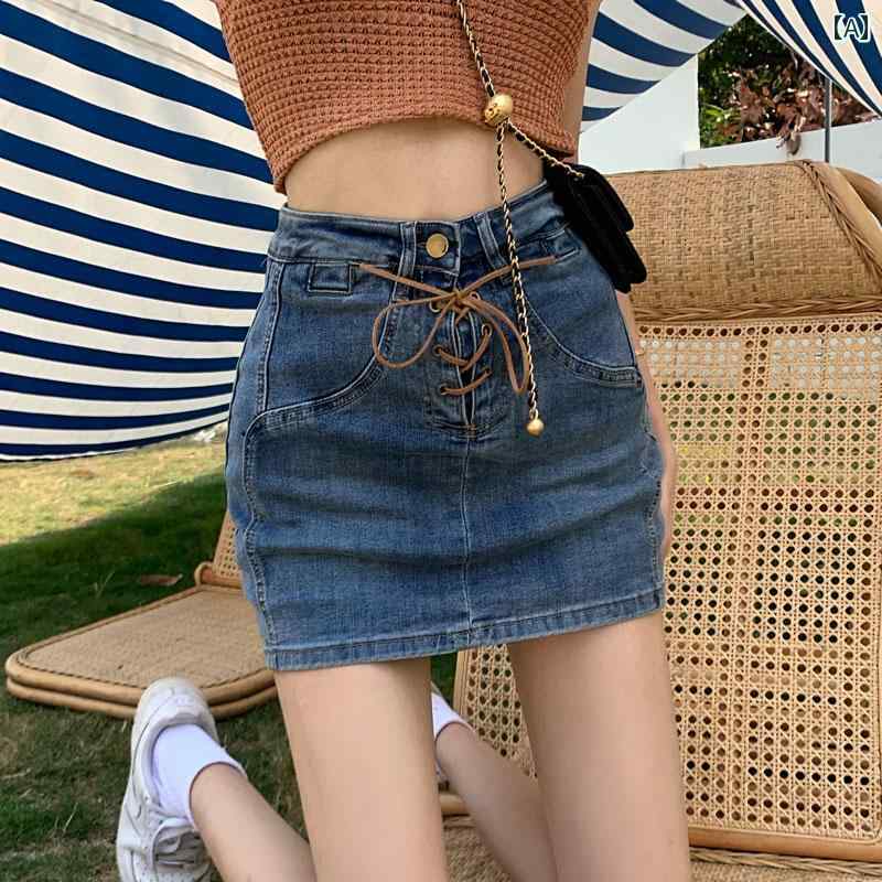 ファッション 服 オシャレ カワイイ シンプル 大カワイイ サイズ 夏服 デニム スカート スリム aライン パンツ