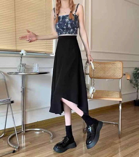 ファッション 服 オシャレ カワイイ シンプル 大カワイイ サイズ 黒 スカート 夏 薄手 フィギュア スリム スリット aライン ファッション 服 オシャレ カワイイ シンプル 大カワイイ サイズ 黒 スカート 夏 薄手 フィギュア スリム スリット aライン