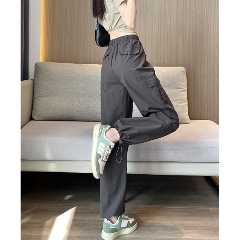 ファッション 服 オシャレ カワイイ シンプル 大カワイイ サイズ 婦服 アメリカ 夏 ズボン 薄手 速乾 スポーツ パンツ