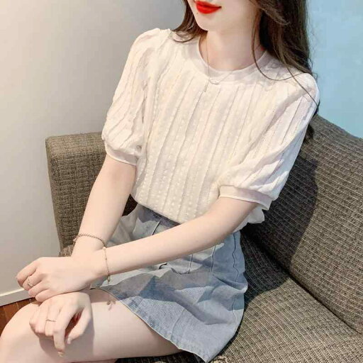 ファッション 服 オシャレ カワイイ シンプル 大カワイイ サイズ 婦服 夏 白 ラウンドネック 袖 シフォン T シャツ スタイル スリム トップスス ファッション 服 オシャレ カワイイ シンプル 大カワイイ サイズ 婦服 夏 白 ラウンドネック 袖 シフォン T シャツ スタイル スリム トップスス