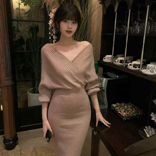 春 コーデ レディース ファッション オシャレ カワイイ シンプル きれいめ ナチュラル 上品カジュアル 婦人服 ニット Vネック ドレス スリミング スカート 春 コーデ レディース ファッション オシャレ カワイイ シンプル きれいめ ナチュラル 上品カジュアル 婦人服 ニット Vネック ドレス スリミング スカート