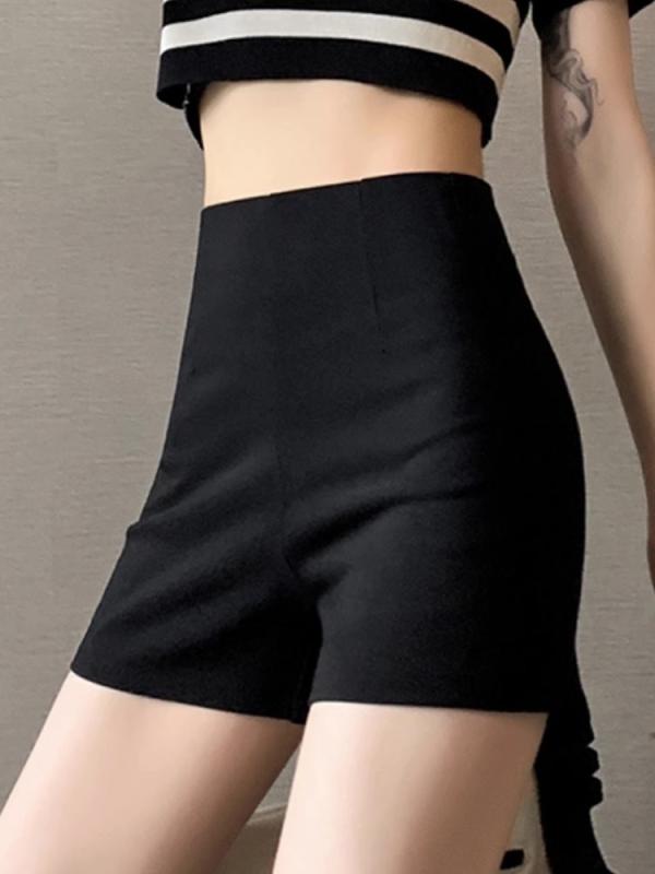 ファッション 服 オシャレ カワイイ シンプル 大カワイイ サイズ 婦服 黒 パンツ 夏 薄手 アウターウェア タイト ストレッチ ガール aライン カジュアル ボトム