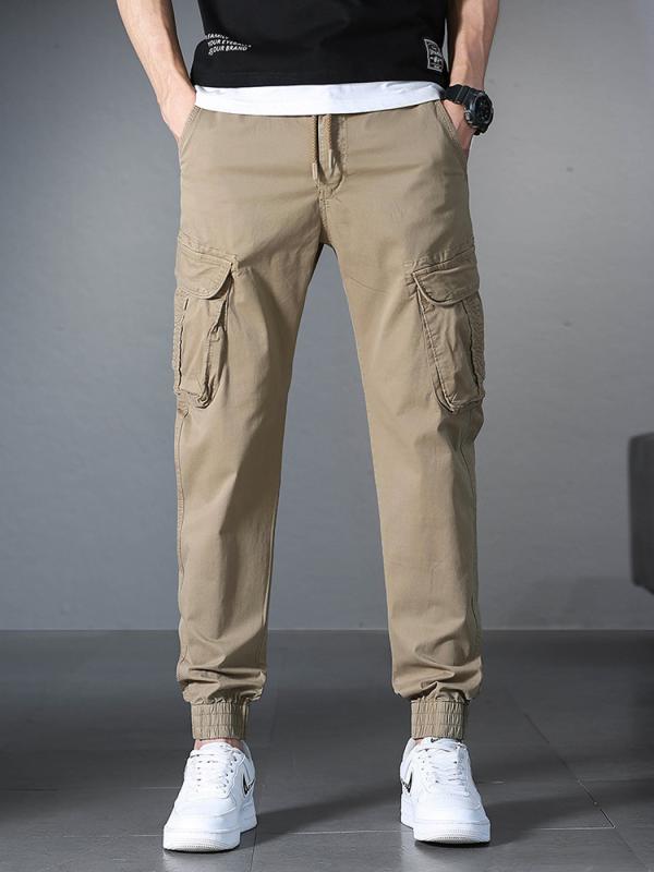メンズ パンツ 男性用 シンプル レトロ アウトドア ゆったり 伸縮性 ストレッチ