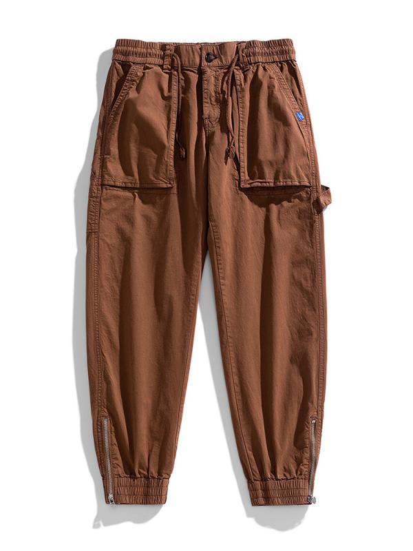 メンズ パンツ 男性用 レトロ 多機能 ファッション