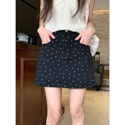 ファッション 服 オシャレ カワイイ シンプル 大カワイイ サイズ 婦服 デニムスカート 夏 スリム ファッション 水玉 aライン スカート ファッション 服 オシャレ カワイイ シンプル 大カワイイ サイズ 婦服 デニムスカート 夏 スリム ファッション 水玉 aライン スカート