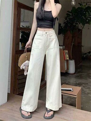 ファッション 服 オシャレ カワイイ シンプル 大カワイイ サイズ 婦服 ジーンズ 夏 ホワイト ワイド レッグ パンツ ファッション 服 オシャレ カワイイ シンプル 大カワイイ サイズ 婦服 ジーンズ 夏 ホワイト ワイド レッグ パンツ