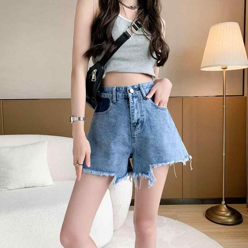 ファッション 服 オシャレ カワイイ シンプル 大カワイイ サイズ 婦服 デニム パンツ ゆったり 着痩せ 女子 aライン アウターウェア 夏 細身