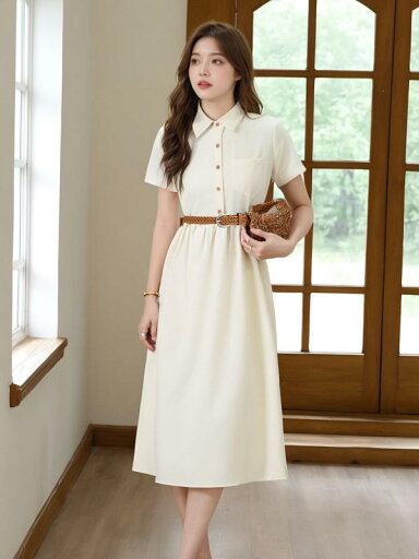 ファッション 服 オシャレ カワイイ シンプル 大カワイイ サイズ 婦服 ルト カレッジ シャツ ドレス 夏 スカート 1196 ファッション 服 オシャレ カワイイ シンプル 大カワイイ サイズ 婦服 ルト カレッジ シャツ ドレス 夏 スカート 1196