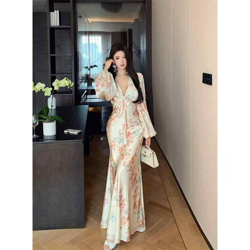 ファッション 服 オシャレ カワイイ シンプル 大カワイイ サイズ 婦服 フレンチ Vネック ヒップ カバー 長袖 ドレス フェミニン セクシー スリムフィット フィッシュ テール プリント ロング スカート ファッション 服 オシャレ カワイイ シンプル 大カワイイ サイズ 婦服 フレンチ Vネック ヒップ カバー 長袖 ドレス フェミニン セクシー スリムフィット フィッシュ テール プリント ロング スカート