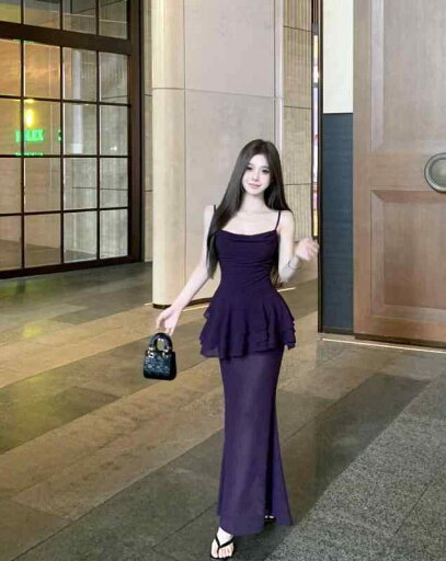ファッション 服 オシャレ カワイイ シンプル 大カワイイ サイズ 婦服 スーツ 紫 フリル ワンピース ドレス スリムスカート ファッション 服 オシャレ カワイイ シンプル 大カワイイ サイズ 婦服 スーツ 紫 フリル ワンピース ドレス スリムスカート