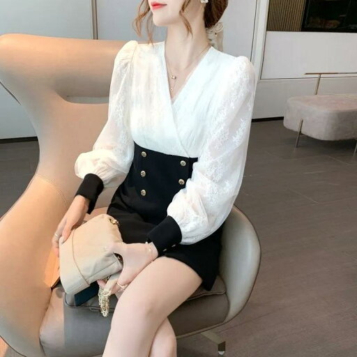 ファッション 服 オシャレ カワイイ シンプル 大カワイイ サイズ 婦服 Vネック フェイク ツーピース レース ステッチ ヒップ ドレス 夏 スカート ファッション 服 オシャレ カワイイ シンプル 大カワイイ サイズ 婦服 Vネック フェイク ツーピース レース ステッチ ヒップ ドレス 夏 スカート