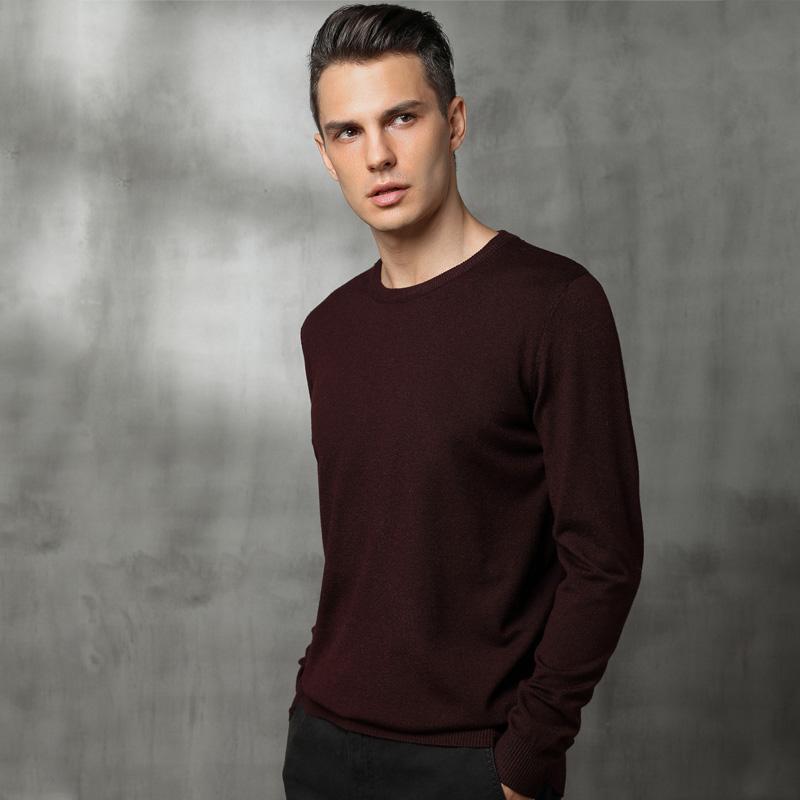 Knit Sweater - メンズ ファッション 服 男性用 オシャレ シンプル 大人 かっこいい 大きいサイズ ストリート 紳士服 秋 薄型 ラウンドネックプルオーバー ニット ラウンドネック ウール セーター 無地