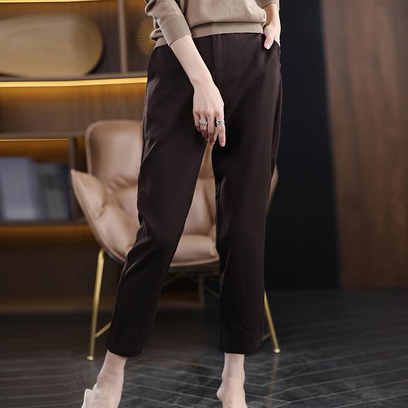 ファッション 服 オシャレ カワイイ シンプル 大カワイイ サイズ 婦服 夏 カジュアル パンツ スーツ レート レッグ 九分丈丈 スリム 薄手