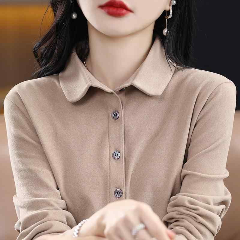 ファッション 服 オシャレ カワイイ シンプル 大カワイイ サイズ 婦服 シャツ 春秋インナーシャツ カーディガン トップス