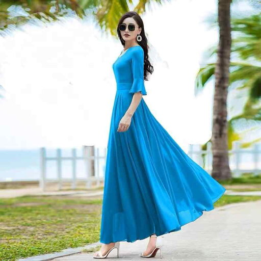 ファッション 服 オシャレ カワイイ シンプル 大カワイイ サイズ 婦服 ワンピース 夏 シフォン ドレス スリム ロング スイング スカート ファッション 服 オシャレ カワイイ シンプル 大カワイイ サイズ 婦服 ワンピース 夏 シフォン ドレス スリム ロング スイング スカート