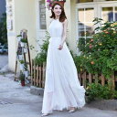 ファッション 服 オシャレ カワイイ シンプル 大カワイイ サイズ 婦服 ワンピース マキシ スカート フェアリーホワイト ドレス 夏 海辺 バカンス バケーション ビーチ ボヘミアン