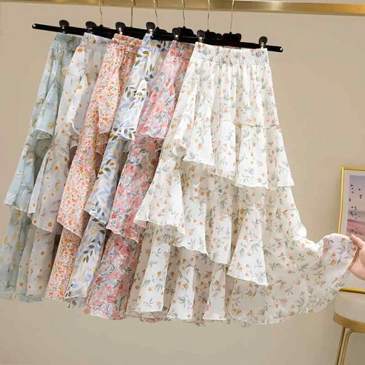 ファッション 服 オシャレ カワイイ シンプル 大カワイイ サイズ 婦服 フェアリー 夏 花柄 ハーフ スカート フリル ケーキ Aライン ファッション 服 オシャレ カワイイ シンプル 大カワイイ サイズ 婦服 フェアリー 夏 花柄 ハーフ スカート フリル ケーキ Aライン