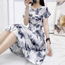 ファッション 服 オシャレ カワイイ シンプル 大カワイイ サイズ 婦服 ワンピース コットン サマー シーサイド プリント ビーチ スカート フェアリー 花柄 ボヘミアン ドレス