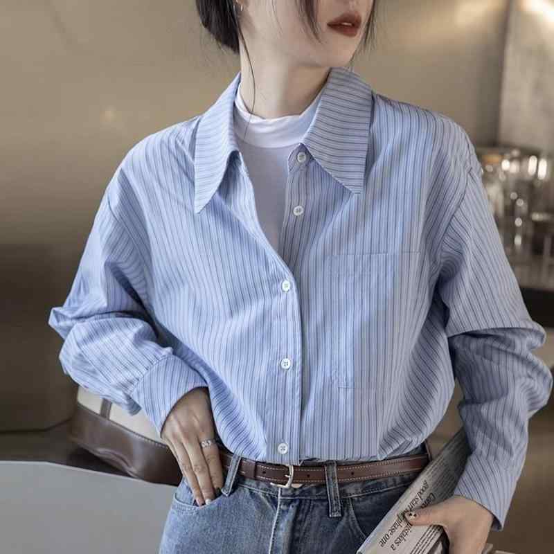 ファッション 服 オシャレ カワイイ シンプル 大カワイイ サイズ 婦服 韓国スタイル シャツ 春夏 バカンス バケーション カジュアル 長袖