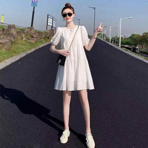 ファッション 服 オシャレ カワイイ シンプル 大カワイイ サイズ 婦服 ワンピース フレンチ ホワイト ラウンドネック パフスリーブドレス 夏 ハイエンド Aライン スカート ファッション 服 オシャレ カワイイ シンプル 大カワイイ サイズ 婦服 ワンピース フレンチ ホワイト ラウンドネック パフスリーブドレス 夏 ハイエンド Aライン スカート