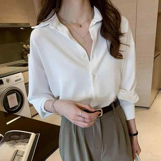 ファッション 服 オシャレ カワイイ シンプル 大カワイイ サイズ 婦服 春秋 シフォン 長袖 シャツ ミドル丈 トップスナーレイヤリング ファッション 服 オシャレ カワイイ シンプル 大カワイイ サイズ 婦服 春秋 シフォン 長袖 シャツ ミドル丈 トップスナーレイヤリング