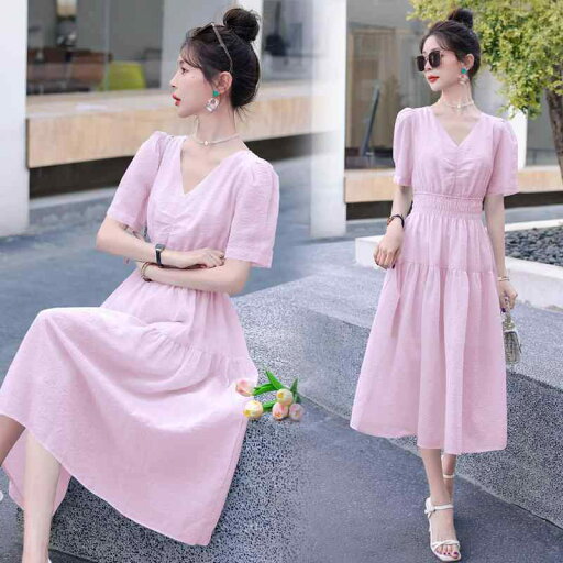 ファッション 服 オシャレ カワイイ シンプル 大カワイイ サイズ 婦服 ワンピース 夏 ハイエンド フェアリー ドレス シフォン ミドル丈 スカート ファッション 服 オシャレ カワイイ シンプル 大カワイイ サイズ 婦服 ワンピース 夏 ハイエンド フェアリー ドレス シフォン ミドル丈 スカート