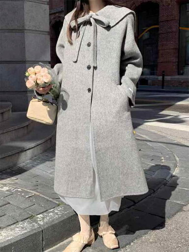 ファッション 服 オシャレ カワイイ シンプル 大カワイイ サイズ 婦服 ショール コート スウィート シングルブレスト ウール ファッション 服 オシャレ カワイイ シンプル 大カワイイ サイズ 婦服 ショール コート スウィート シングルブレスト ウール