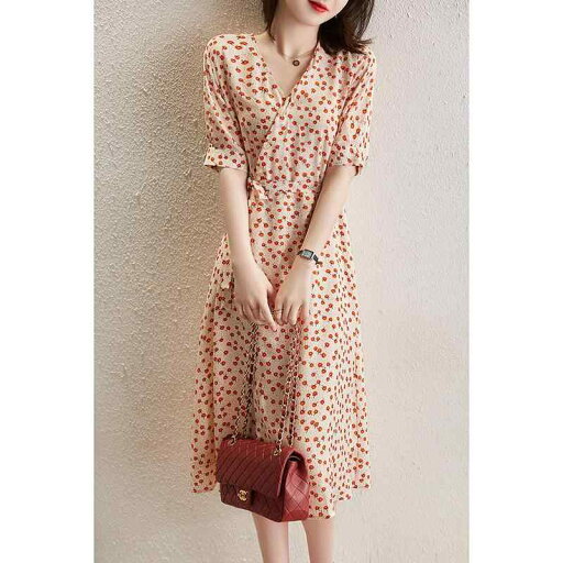 ファッション 服 オシャレ カワイイ シンプル 大カワイイ サイズ 婦服 ワンピース 夏 花柄 Vネック シフォン シート ストラップ ドレス フレンチ 薄手 ファッション 服 オシャレ カワイイ シンプル 大カワイイ サイズ 婦服 ワンピース 夏 花柄 Vネック シフォン シート ストラップ ドレス フレンチ 薄手