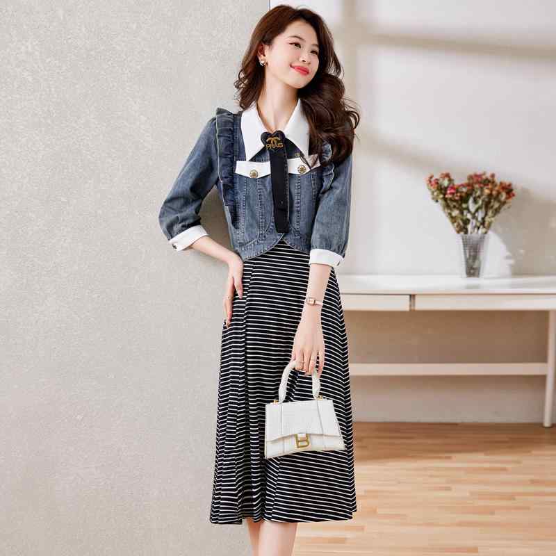 ファッション 服 オシャレ カワイイ シンプル 大カワイイ サイズ 婦服 ワンピース ハイエンド スーツ スカート デニムジャケット ドレス