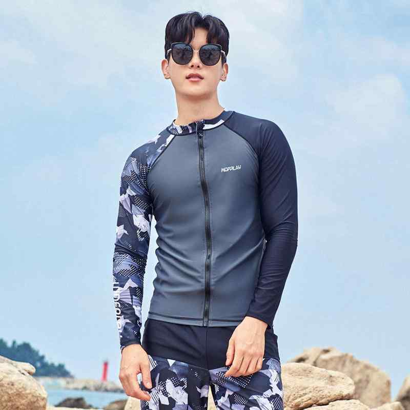 其它 - メンズ 水着 ラッシュガード ウェットスーツ 長袖 ロングパンツ セット 速乾 UVカット スリム サーフィン カップルセット