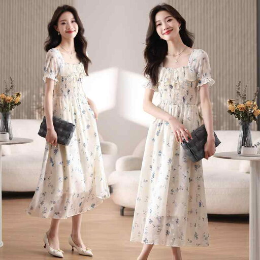ファッション 服 オシャレ カワイイ シンプル 大カワイイ サイズ 婦服 ワンピース 夏 フレッシュ フェアリー スカート シフォンプリント スリム 花柄 ドレス ファッション 服 オシャレ カワイイ シンプル 大カワイイ サイズ 婦服 ワンピース 夏 フレッシュ フェアリー スカート シフォンプリント スリム 花柄 ドレス