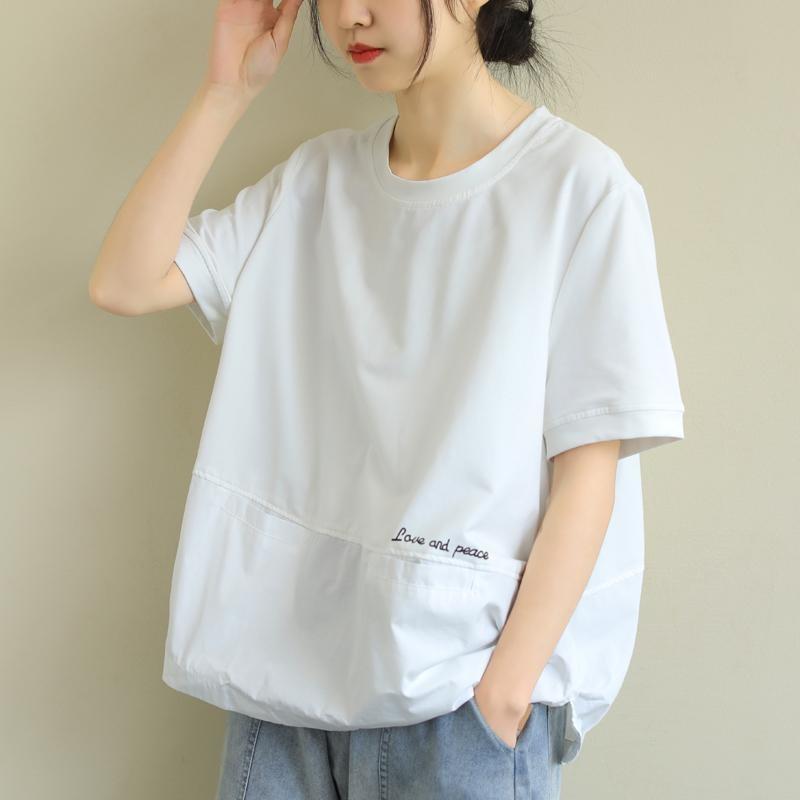 ファッション 服 オシャレ カワイイ シンプル 大カワイイ サイズ 婦服 夏 スリムトップス 半袖 T シャツ 女子