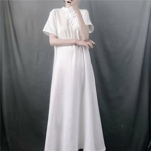 ファッション 服 オシャレ カワイイ シンプル 大カワイイ サイズ 婦服 ワンピース 高級感 板 チャイナ ドレス 綿麻 ロング スカート ファッション 服 オシャレ カワイイ シンプル 大カワイイ サイズ 婦服 ワンピース 高級感 板 チャイナ ドレス 綿麻 ロング スカート