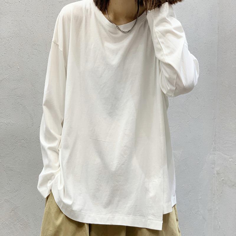 ファッション 服 オシャレ カワイイ シンプル 大カワイイ サイズ 婦服 春秋 長袖 T シャツ 女子 ゆったり トップス カジュアル