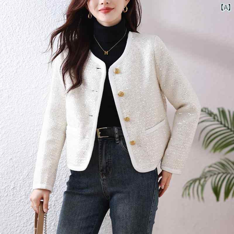 ファッション 服 オシャレ カワイイ シンプル 大カワイイ サイズ 婦服 秋冬 ハイエンドフレグランスジャケット トップス