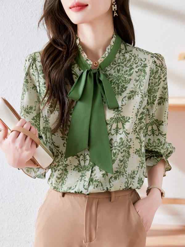 ファッション 服 オシャレ カワイイ シンプル 大カワイイ サイズ 婦服 レース シャツ 秋 長袖 トップス