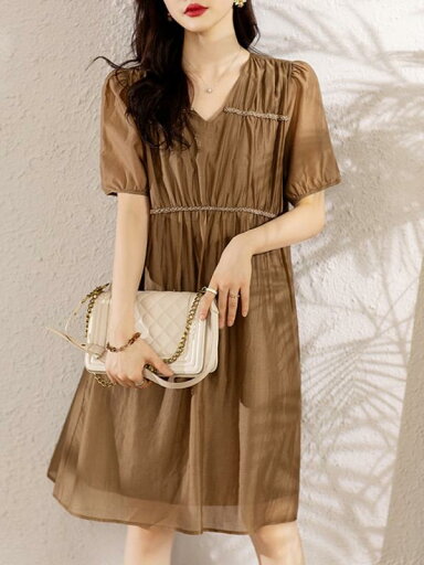 ファッション 服 オシャレ カワイイ シンプル 大カワイイ サイズ 婦服 ワンピース テンセル ドレス ハイエンド スカート 夏 ファッション 服 オシャレ カワイイ シンプル 大カワイイ サイズ 婦服 ワンピース テンセル ドレス ハイエンド スカート 夏