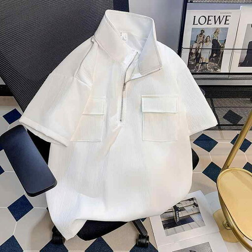 メンズ ファッション 服 男性用 オシャレ シンプル 大人 かっこいい 大きいサイズ ストリート 紳士服 ハーフ ジップ スタンドカラー ポロ 半袖 シャツ カジュアル T 夏 レトロ メンズ ファッション 服 男性用 オシャレ シンプル 大人 かっこいい 大きいサイズ ストリート 紳士服 ハーフ ジップ スタンドカラー ポロ 半袖 シャツ カジュアル T 夏 レトロ