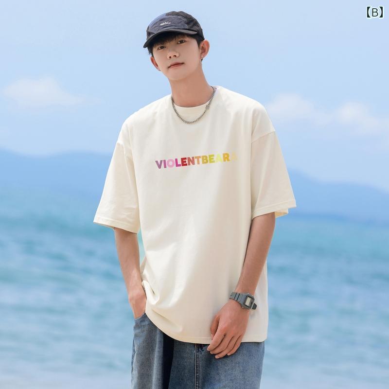 メンズ ファッション 服 男性用 オシャレ シンプル 大人 かっこいい 大きいサイズ ストリート 紳士服 半袖 T シャツ シンプル 綿 ヘビーウェイト ゆったり 快適 アメカジ トップス 夏