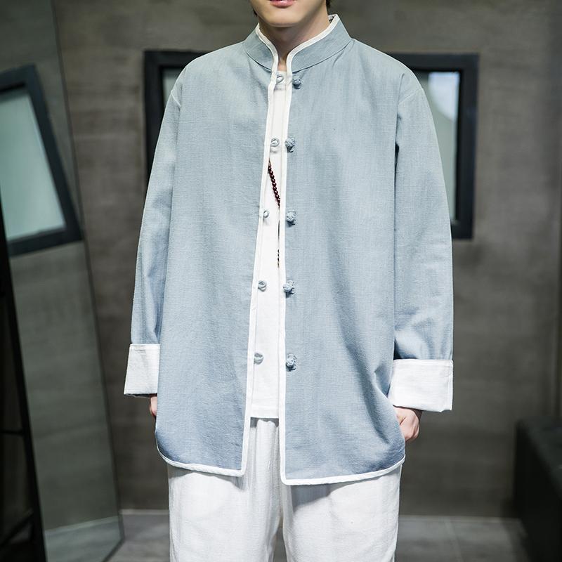 Rakuten - メンズ ファッション 服 男性用 オシャレ シンプル 大人 かっこいい 大きいサイズ ストリート 紳士服 リネンシャツ 春夏 スーツ ジャケット 唐 綿 麻 長袖 シャツ