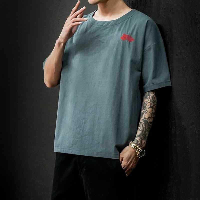 Rakuten - メンズ ファッション 服 男性用 オシャレ シンプル 大人 かっこいい 大きいサイズ ストリート 紳士服 半袖 T シャツ 夏服 ゆったり 五分袖 通気性 ラウンドネック トップス